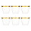 Gold Rimmed Clear Plastic Cups 9 oz 6 Pack 2