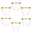 Gold Rimmed Clear Plastic Cups 9 oz 6 Pack 7