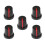 Guitar Effect Pedal Knobs Black and Red 2 Pack of 5 8