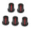 Guitar Effect Pedal Knobs Black and Red 2 Pack of 5 5