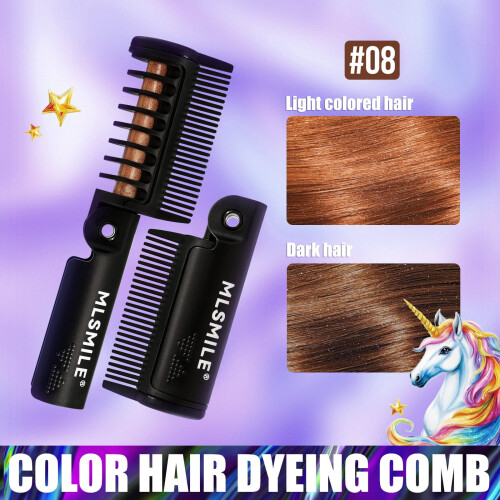 Hair Coloring Comb Disposable Folding 12 Colors 0.15 Oz 1