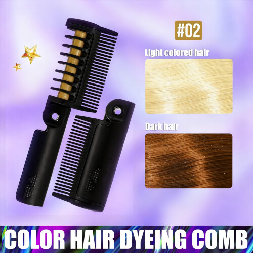 Hair Coloring Comb Disposable Folding 12 Colors 0.15 Oz 2