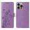 Purple Embossed Butterfly Flower Flip Leather Case for 2