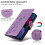 Purple Embossed Butterfly Flower Flip Leather Case for 4