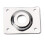 Square Curved Guitar Jack Plate Silver 1/4 Inch Indented 4