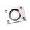 Square Curved Guitar Jack Plate Silver 1/4 Inch Indented 5