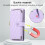 Purple Leather Wallet Case with Strap for Samsung Galaxy 3