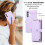 Purple Leather Wallet Case with Strap for Samsung Galaxy 4