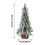 Snow Flocked Mini Christmas Tree with Wooden Base 3