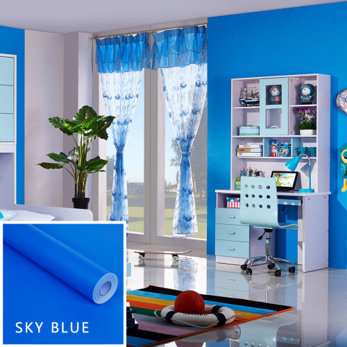 PVC Solid Color Removable Wallpaper Plain Vinyl 2