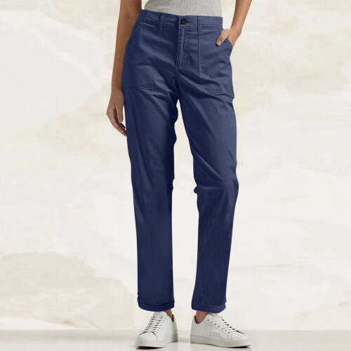 SYMOID Plus Size Cargo Pants Women High Waisted Straight 2