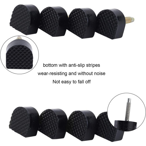 High Heel Tips Replacement Caps 20 Pairs U-Shape Black 5 2