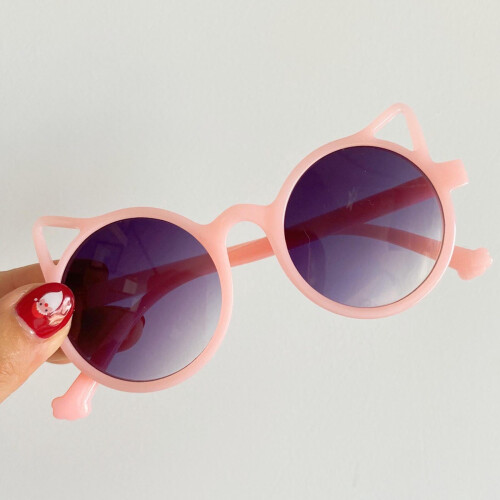 Kids Sunglasses Cute Kitty Design Pink One Size 1