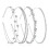 Bridal Headbands Rhinestone Silver 4 pcs 3