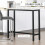 Rectangular Bar Table, Wood Effect Coffee Table for Small Space, Breakfast Dining, Kitchen, Industrial, White & Black 7