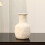 White Ceramic Vase Minimalist Textured 5.5 in 5