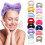 Bowknot Headband Solid Red Plush Wide Face Wash Headband 4