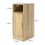 Levede Bedside Table 2 Pc Narrow Side Table Boho Rattan Storage For Bedroom Wood 2