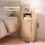 Levede Bedside Table 2 Pc Narrow Side Table Boho Rattan Storage For Bedroom Wood 3