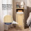 Levede Bedside Table 2 Pc Narrow Side Table Boho Rattan Storage For Bedroom Wood 5