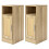 Levede Bedside Table 2 Pc Narrow Side Table Boho Rattan Storage For Bedroom Wood 9