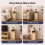 Levede Bedside Table 2 Pc Narrow Side Table Boho Rattan Storage For Bedroom Wood 7