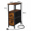 Levede Bedside Table Narrow Side Table with LED Charging Station Storage Brown 2