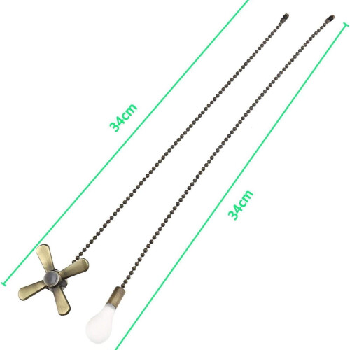 12 Inch Ceiling Fan Pull Chain with 3 mm Frosted Bulb and 1