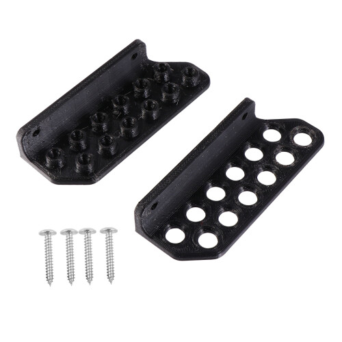 Wall Hanging Arrow Rack Black ABS 1 Pair 1