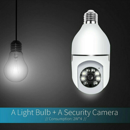 WiFi Security Bulb Camera E27 1080P 360 Night Vision 2
