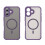 iPhone 16 Magnetic Matte Case Purple with Military-Grade 3