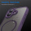iPhone 16 Magnetic Matte Case Purple with Military-Grade 8