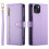 Purple Leather Wallet Case for iPhone 13 6.1 inch 2