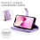 Purple Leather Wallet Case for iPhone 13 6.1 inch 4