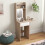 Homcom HOMCOM Compact Dressing Table with Lighted Mirror Open Shelves Natural Wood 9