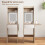 Homcom HOMCOM Compact Dressing Table with Lighted Mirror Open Shelves Natural Wood 6