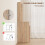 Homcom HOMCOM Compact Dressing Table with Lighted Mirror Open Shelves Natural Wood 8