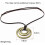 Leather Necklace for Men Double Circle Ring Pendant Vintage 6