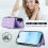 Purple RFID-Blocking Flip Wallet Case for iPhone 16 Plus 4
