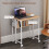 Homcom HOMCOM 63 cm Foldable Computer Desk on Wheels for Small Spaces Natural 5