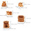Resin Miniature Mouse Statue Assorted Colors 2.5 Inches 2