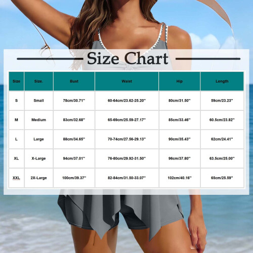Women's Tankini Swimsuit with Tummy Control and Tie-Front 1