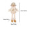 Christmas Tree Ornament Beige Fabric Santa Snowman 3