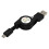 Micro USB 2.0 Cable Retractable A to B Male 1m 2