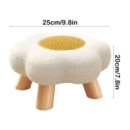 Cloud Agaric Stool Round Small Solid Wood 1 Piece 2