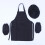 Kids Cooking Play Kitchen Set with 3-Piece Black Washable 6