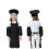 Kids Cooking Play Kitchen Set with 3-Piece Black Washable 8