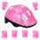 Skating Helmet Kit Pink Adjustable 7-Piece Set for Kids 5