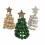 Wooden Spiral Christmas Tree Ornament Rustic Beaded Boho 5