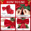Christmas Tree Bow Topper Extra Large 20x47 inch Wine Red 5